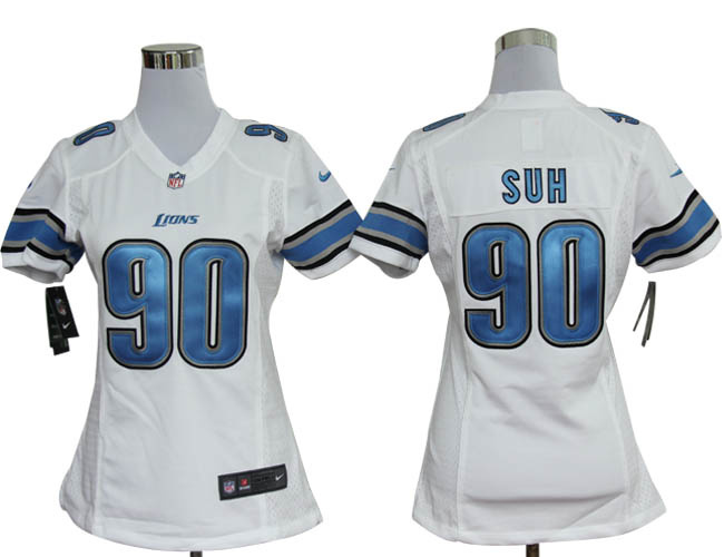 Nike Team Jersey Detroit Lions 90 Ndamukong Suh White Game